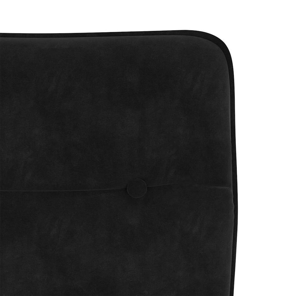 ESSZIMMERSTÜHLE 2 Stk. Schwarz Samt 45*54*83cm - Schwarz, Metall (45/83/54cm) - ZMH