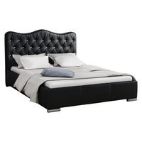 POLSTERBETT Santorini - Schwarz Hochglanz, Holz (140/200cm) - MIRJAN24