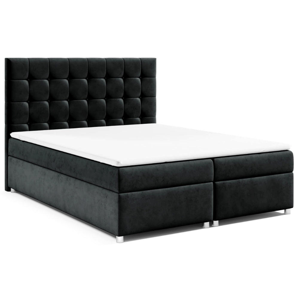 BOXBETT mit Bettkasten Trinity K-9 Bonellfederkern - Schwarz, Holz/Holzwerkstoff (180/200cm) - Best For Home