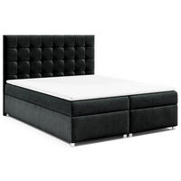 BOXBETT mit Bettkasten Trinity K-9 Bonellfederkern - Schwarz, Holz/Holzwerkstoff (200/200cm) - Best For Home