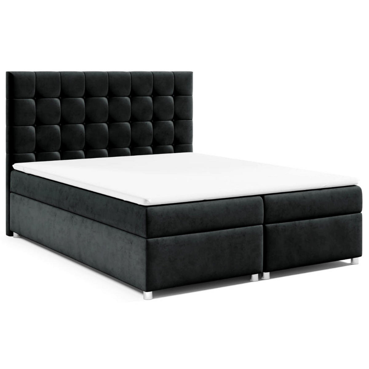 BOXBETT mit Bettkasten Trinity K-9 Bonellfederkern - Schwarz, Holz/Holzwerkstoff (200/200cm) - Best For Home