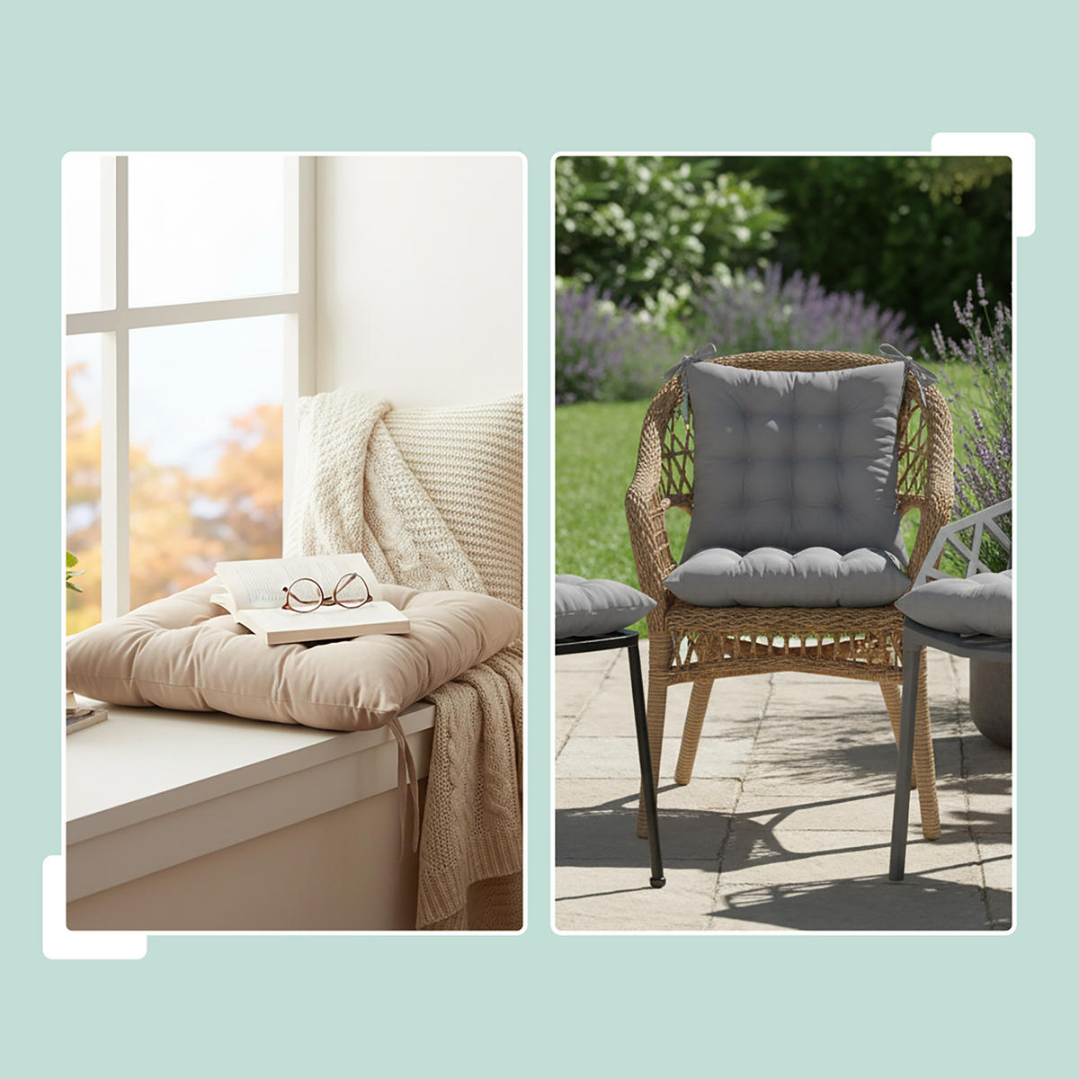 4XSEDÁK na židle - černá, textil/plast (40/40/5cm) - Relaxdays