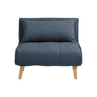 SCHLAFSESSEL - 1 Person - stoff - blau Chila - Blau, Textil (90/83/82cm) - Vente-Unique