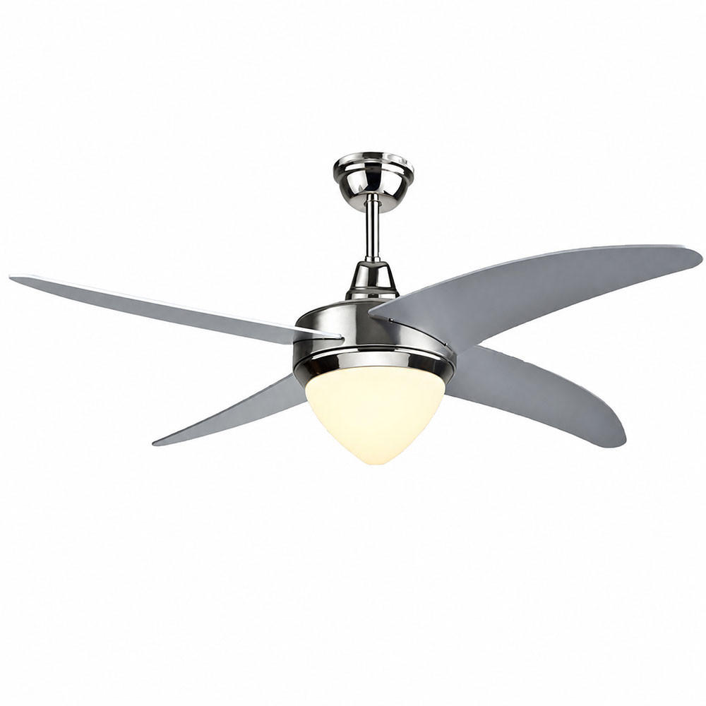 LED DECKENLEUCHTE Deckenventilator Silber - Silberfarben, Glas (106/39/39cm)