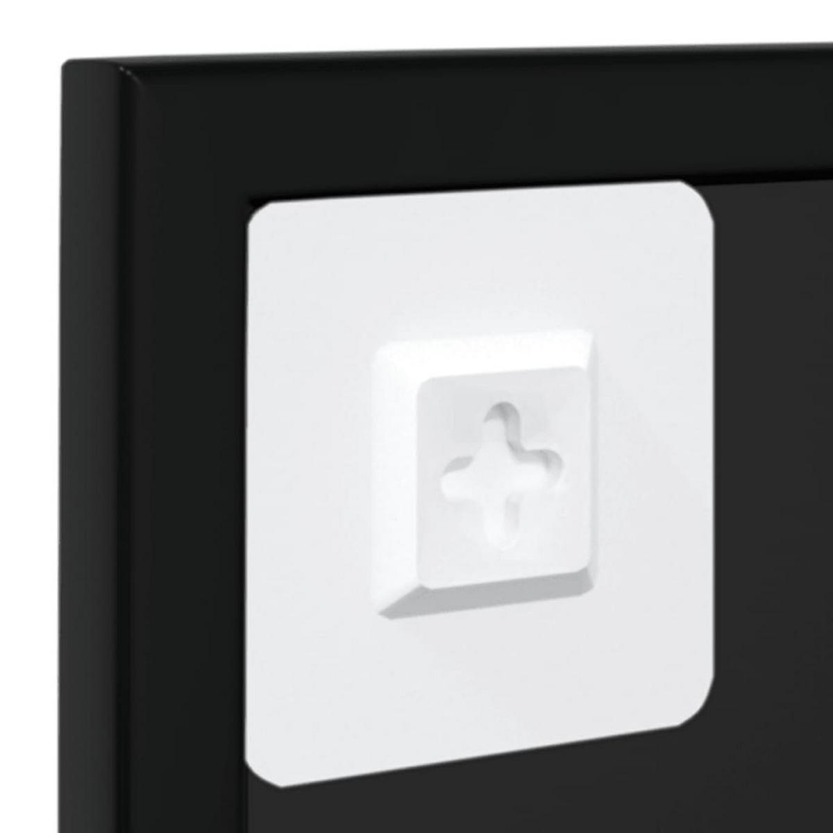 WANDSPIEGEL 2Er Set Schwarz 100/60 Cm Metall - Schwarz, Metall (60/0.3/100cm) - vidaXL