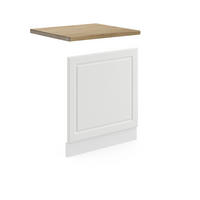 FRONTBLENDE R-Line Weiß Landhaus 60 cm, AP Eiche - Creme/Weiß, Holzwerkstoff (60/57.2/1.6cm) - Vicco