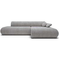 ECKSOFA Armone Grau Chenille - Schwarz/Grau, Kunststoff/Textil (173.5/286cm) - Selsey