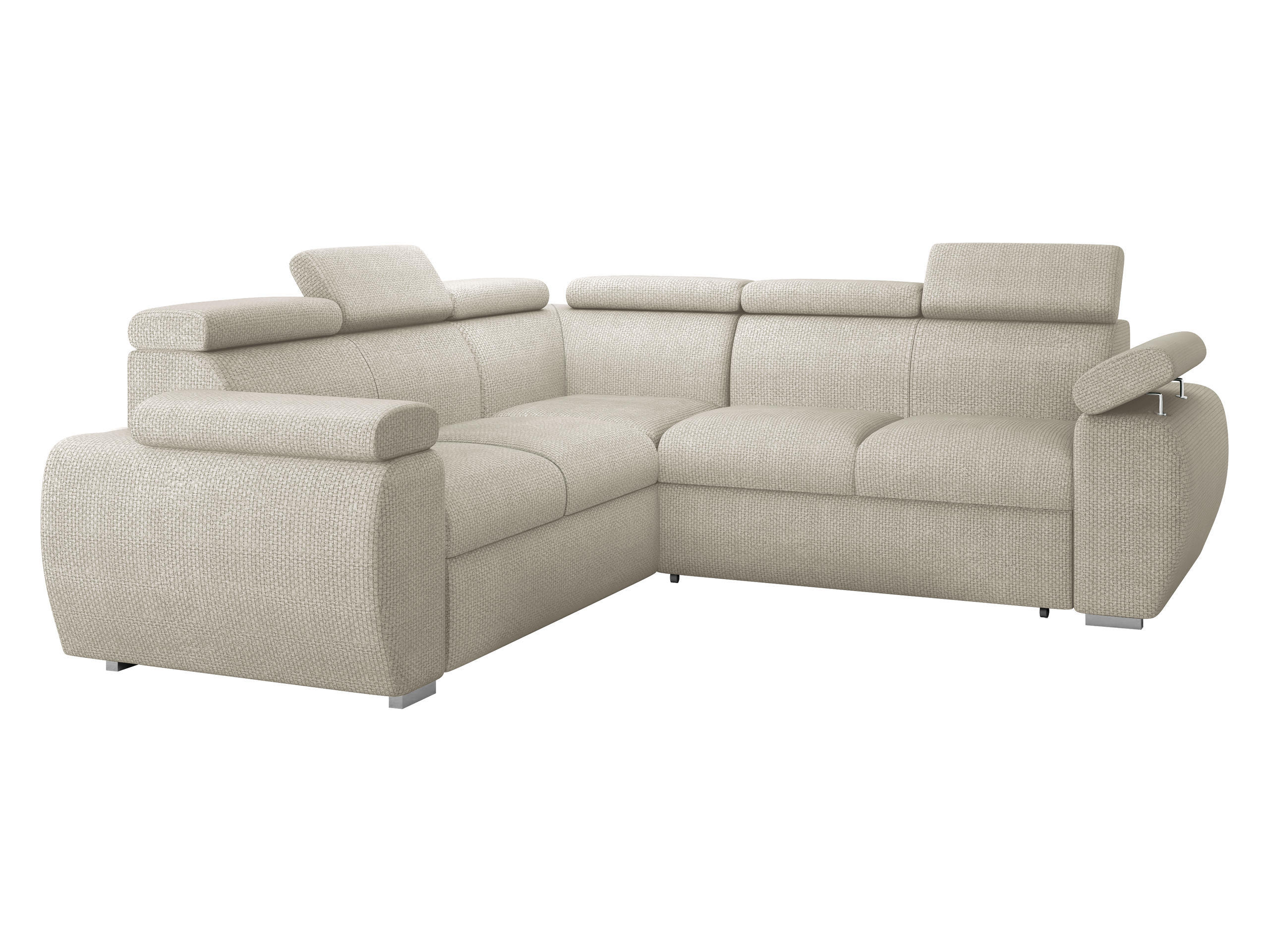ECKSOFA Boston Maxi - Chromfarben/Mokka, Holz/Textil (260/260cm) - MIRJAN24