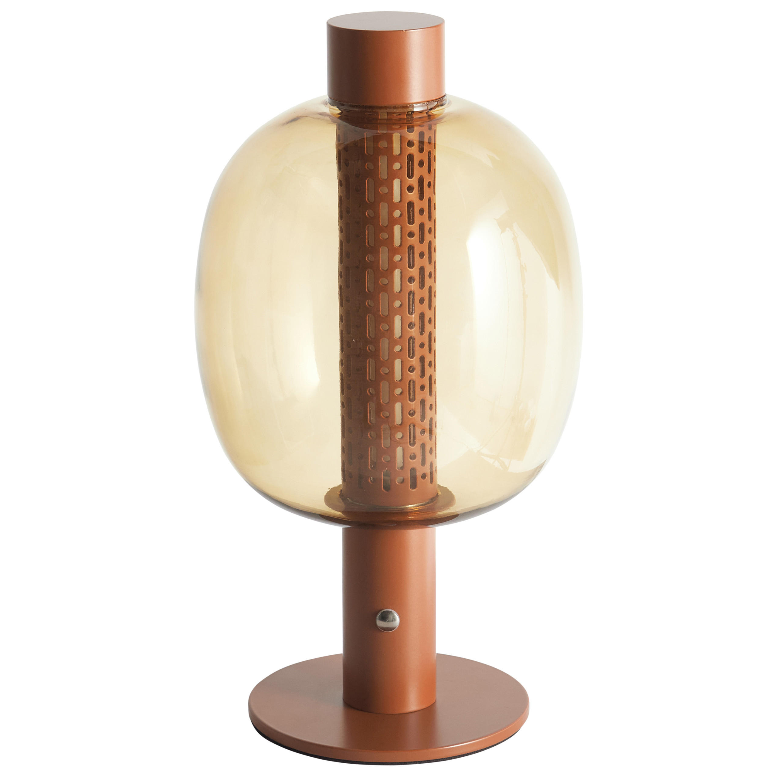 LED-TISCHLEUCHTE Braun Pulangi - Braun, Metall (15/15/30cm) - Beliani