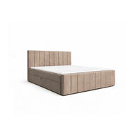 KONTINENTALBETT - Boxspringbett 01 bis 160x200 - Trinity 5 - Cappuccino - Hellbraun/Kieferfarben, Holzwerkstoff/Textil (160/200cm) - Möblo