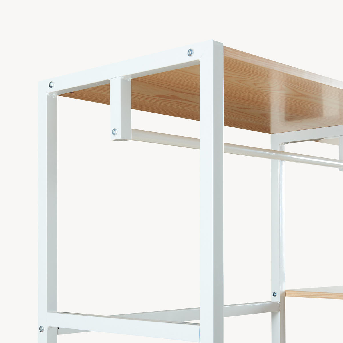 GARDEROBENSTÄNDER Larem - Eichefarben/Schwarz, Holzwerkstoff/Metall (120/180/40cm) - [en.casa]