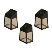 WANDLEUCHTE 3er Set 6.7/13.4/9.4cm - Schwarz, Kunststoff (6.7/13.4/9.4cm) - Luxform