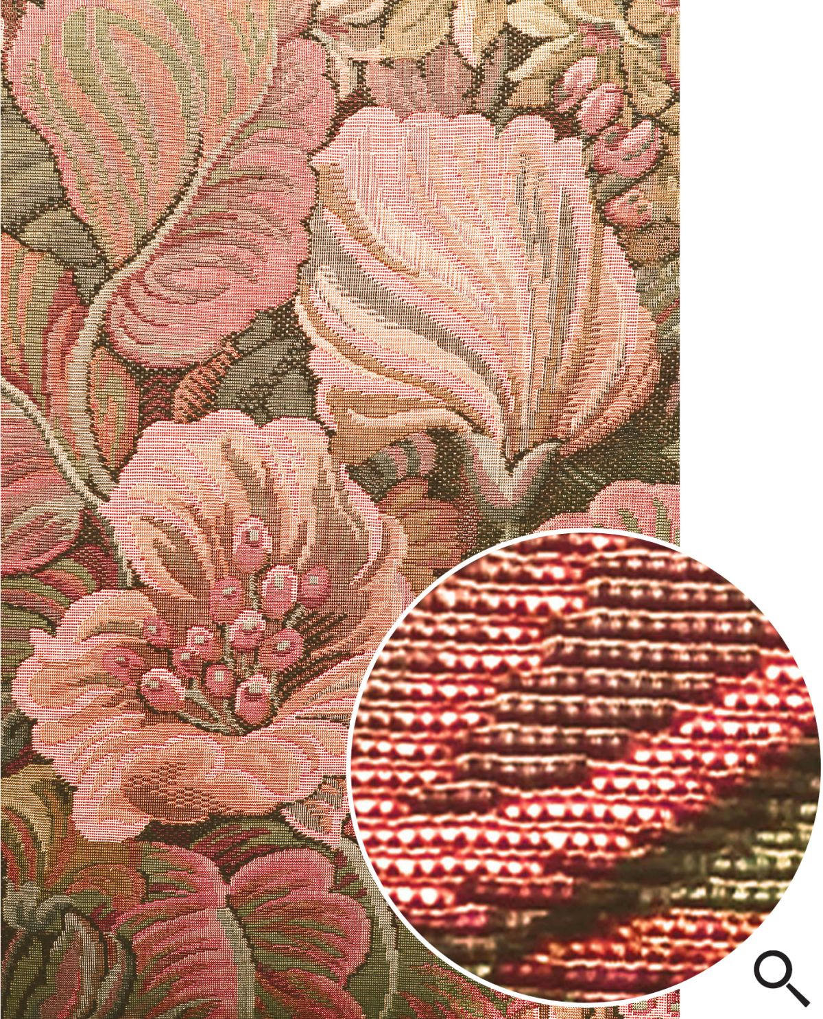 FOTOTAPETE gesticktes Blumenmuster 250 x 279 cm - Pink, Papier (250/279cm) - ESTAhome