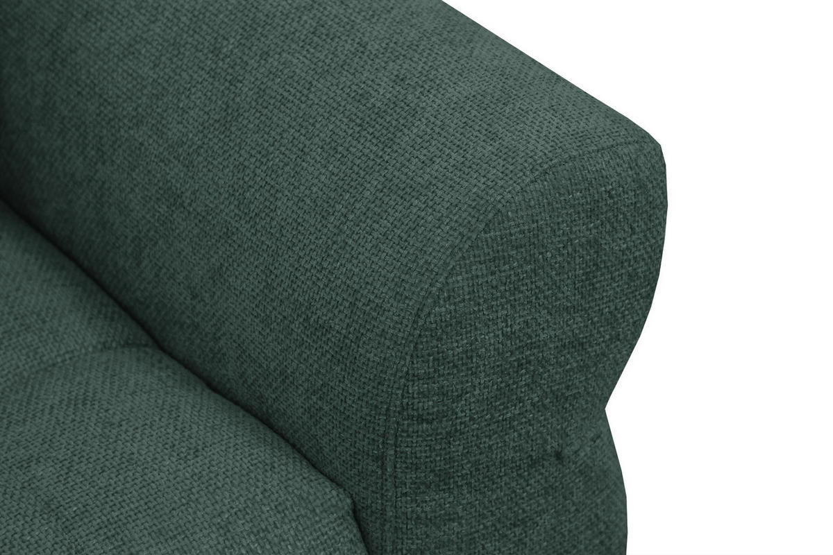 SOFA SALVINI 2-Sitzer, smaragdgrün - Smaragdgrün/Schwarz, Holzwerkstoff/Textil (176/88/99cm) - Courtois Laville