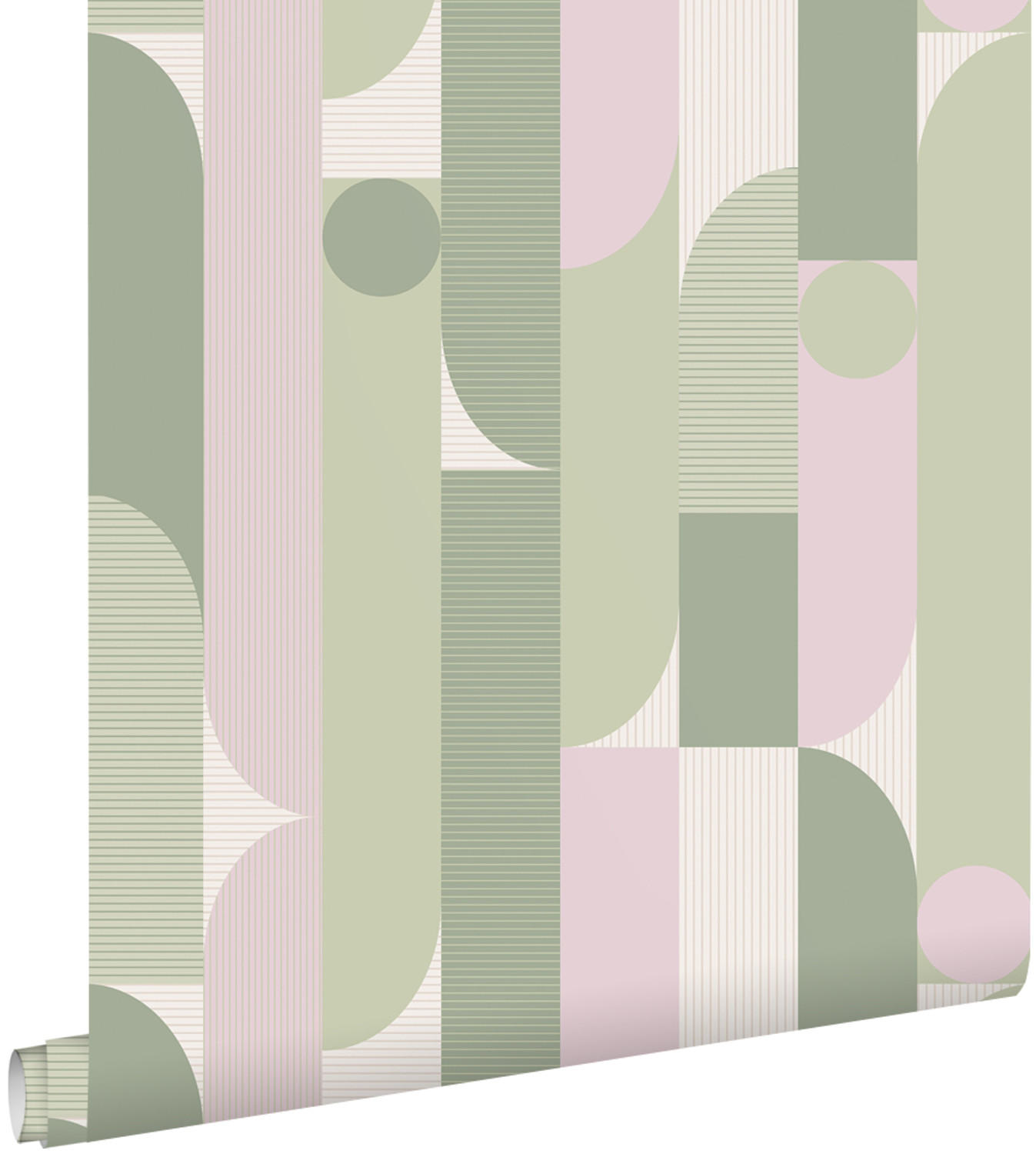 TAPETE geometrische Formen 50 x 900 cm - Grün, Papier (50/900cm) - ESTAhome