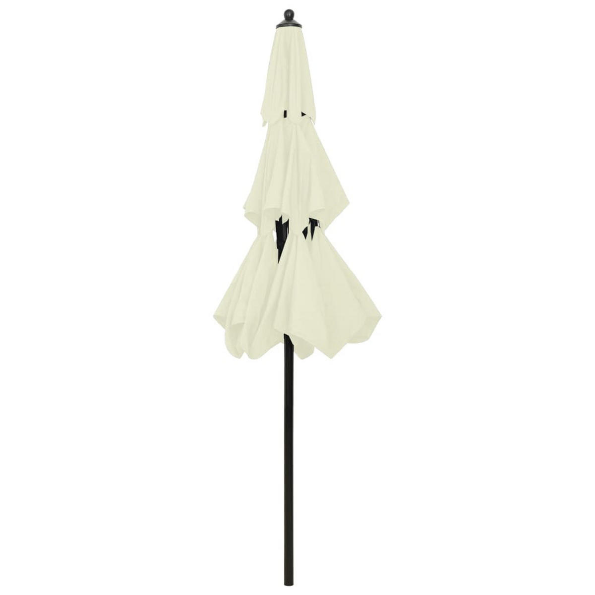 SONNENSCHIRM mit Aluminium-Mast 3-lagig Sandfarbe 2,5 m - Beige, Textil (250/250cm) - furnicato