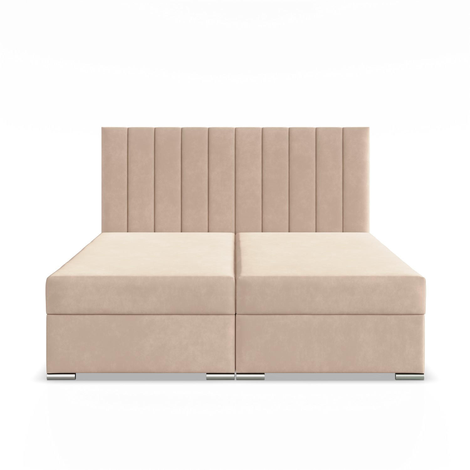 BOXBETT MIT KOPFTEIL 180x200 AGEN, Beige - Creme, Textil (180/200cm) - Mebligo