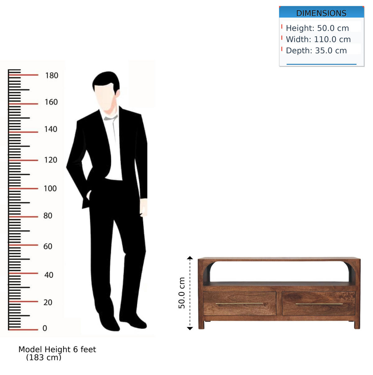 MEDIENKONSOLE mit Roasted-Almond-Finish, 2 Schubladen, 1 offene Ablage, sanftes Braun - Goldfarben/Braun, Holz/Metall (110/50/35cm) - Artisan Furniture