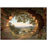 FOTOTAPETE 3D Landschaft Braun 200x140 cm - Multicolor, Papier (200/140cm) - Wallarena