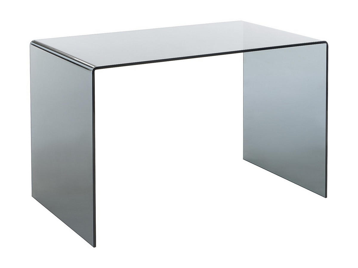 SCHREIBTISCH - getöntes Sicherheitsglas - Schwarz - ELSTRON - Transparent, Glas (70/120/75cm) - Vente-Unique