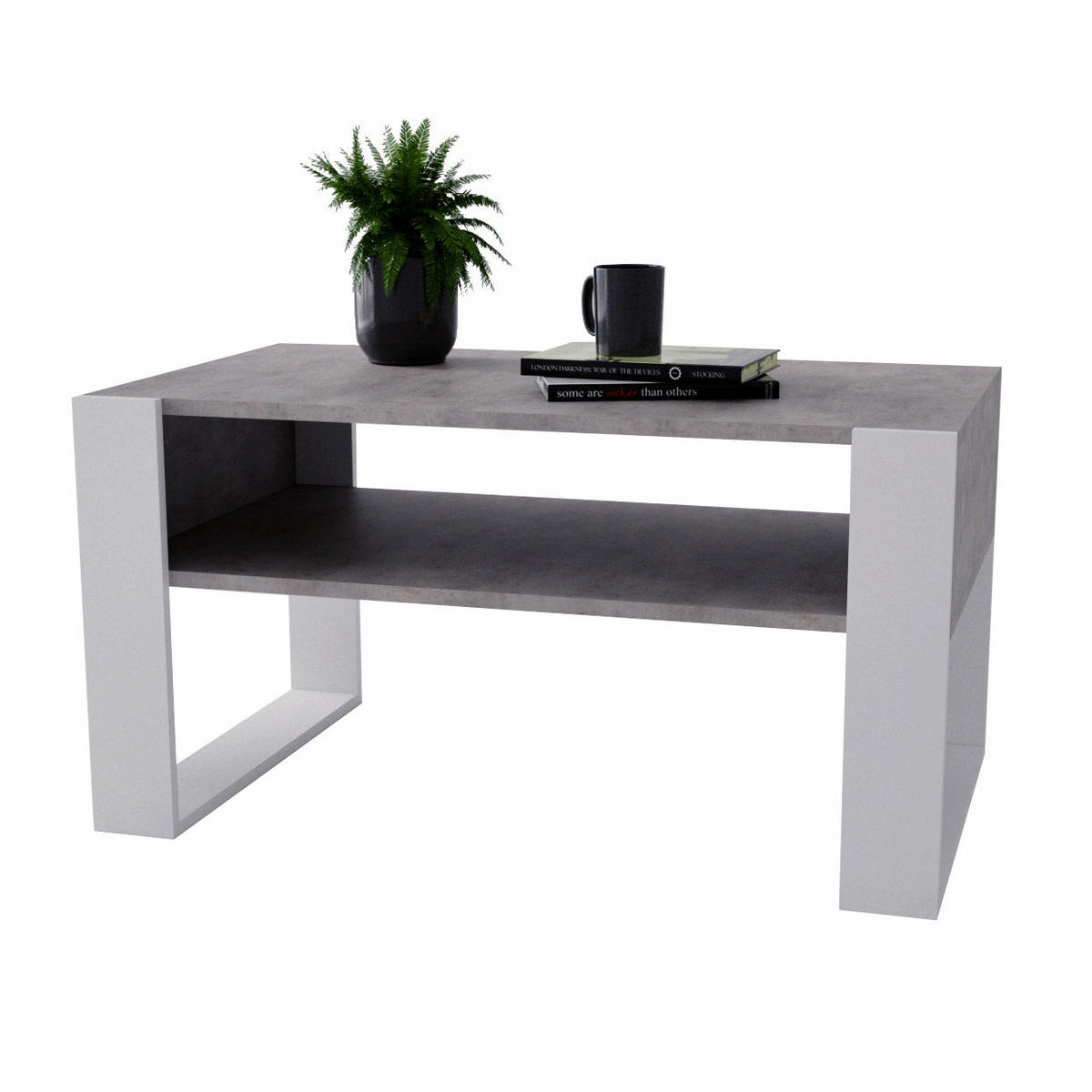 COUCHTISCH KARO 92 - Multicolor/Weiß, Holz (53.6/92/45cm) - Mat-Haus