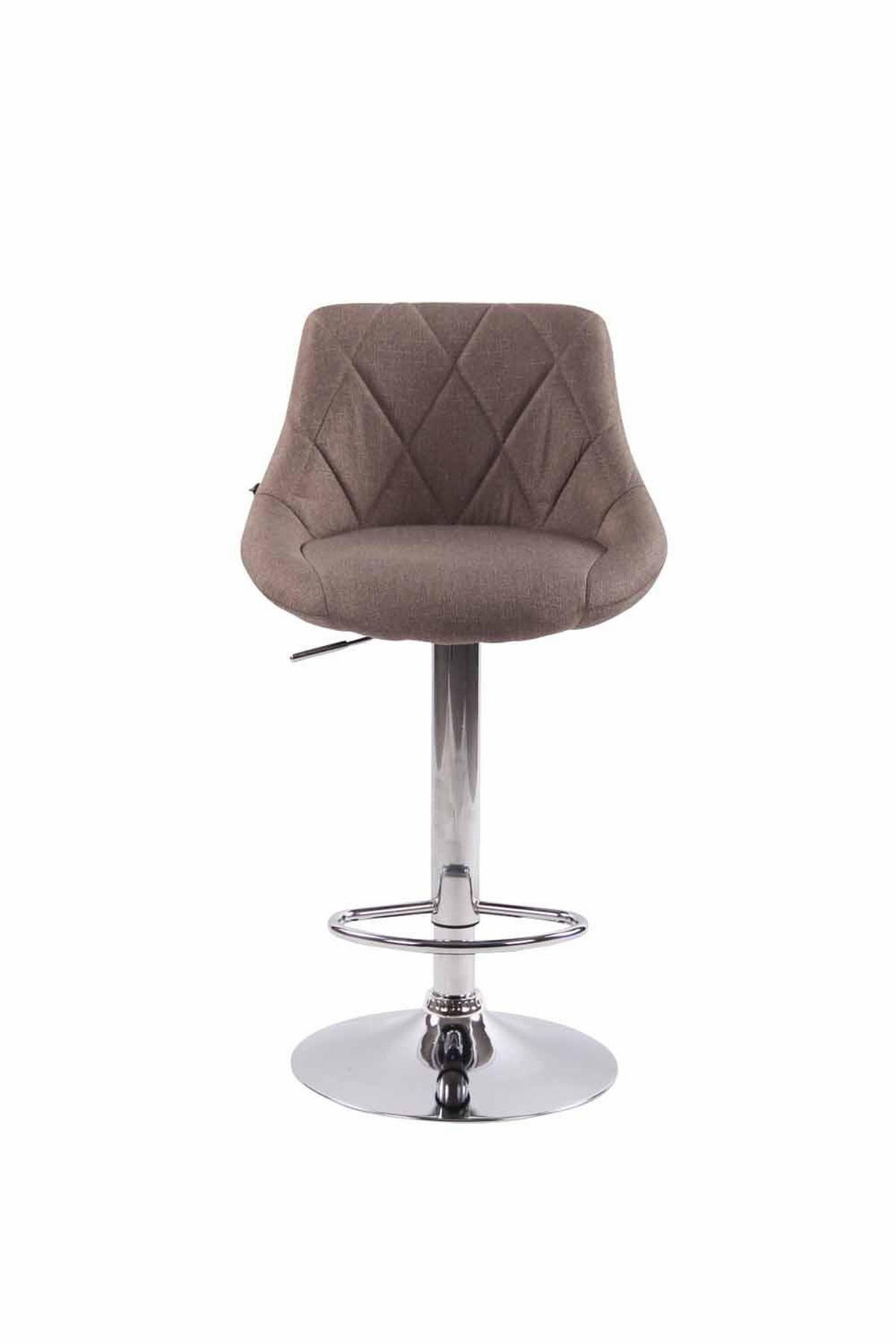 BARHOCKER 2er Set Stoff taupe - Taupe/Chromfarben, Textil/Metall (46/83/49cm) - CLP