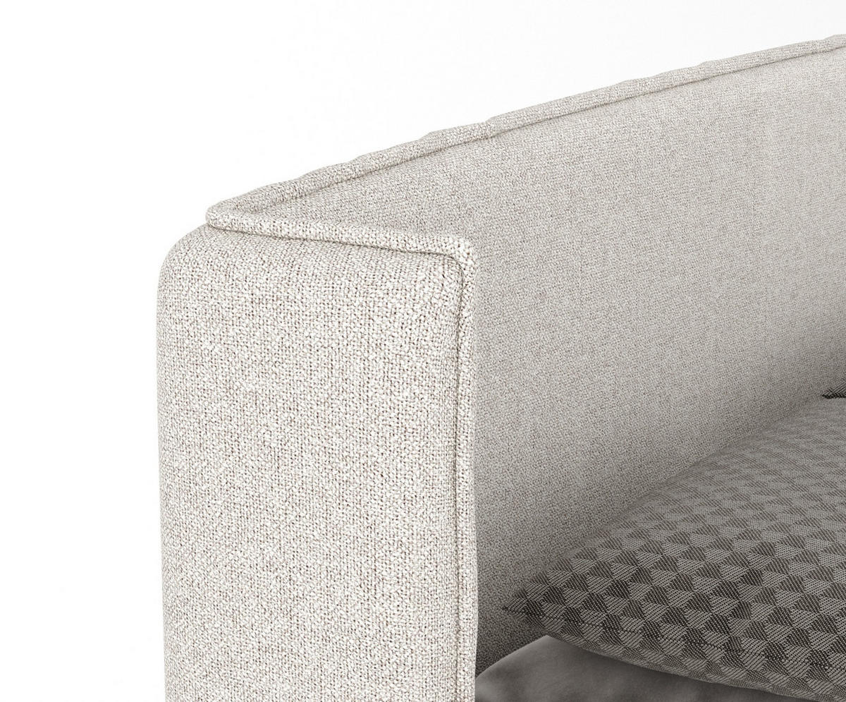 BOXBETT Passion Hellbeige 160/200 cm - Beige/Schwarz, Kunststoff/Textil (160/200cm) - Maison de Reve