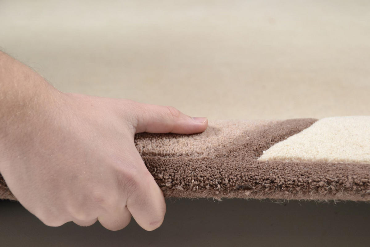 HANDTUFTTEPPICH Hawai 70x140 cm - Beige, Textil (70/140cm) - THEKO