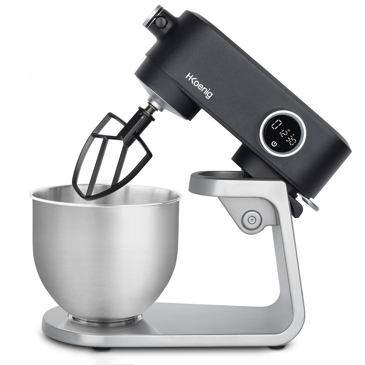 KÜCHENMASCHINE KM120 Silber - Grau, Metall (39/34/22cm) - HKoenig