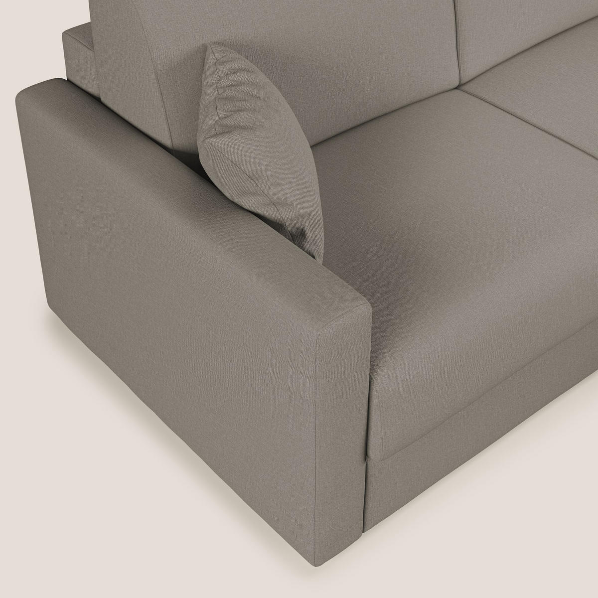 ECKSOFA LINKS Chris - Taupe, Textil (268/96cm) - Divani.store