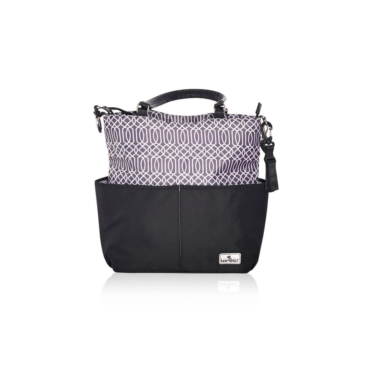 WICKELTASCHE Laura schwarz Wickelunterlage, 2 Außentaschen, Reißverschluss, Schultergurt - Schwarz, Textil (11/57/38cm) - Lorelli