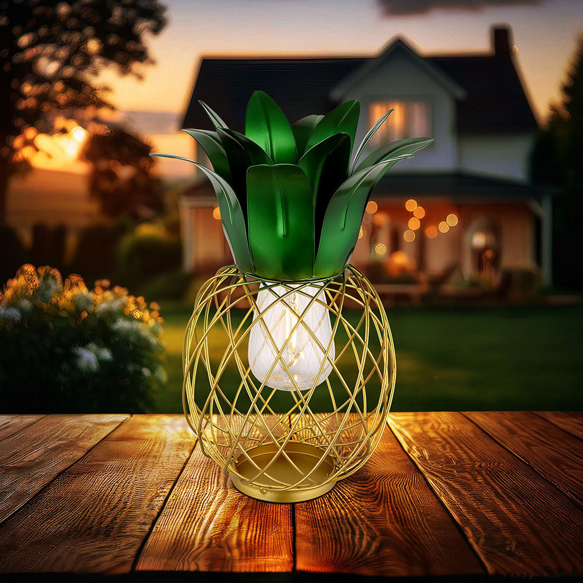 LED AUSSENLEUCHTE Solarleuchte Bunt - Multicolor, Metall (20/20/28cm) - Globo Lighting