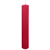 RILLEN KERZEN Altrot 300 x Ø 45 mm, 4 Stück - Dunkelrot, Paraffin (8/15/15cm) - Wiedemann Kerzen