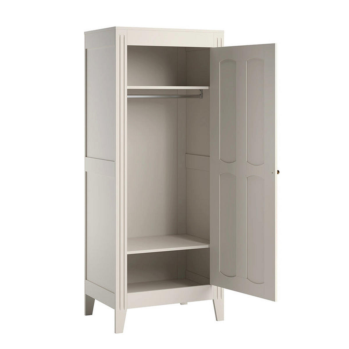 OMARA 1 vrata Bela - bela, leseni material (80/197/55cm) - Petits-meubles