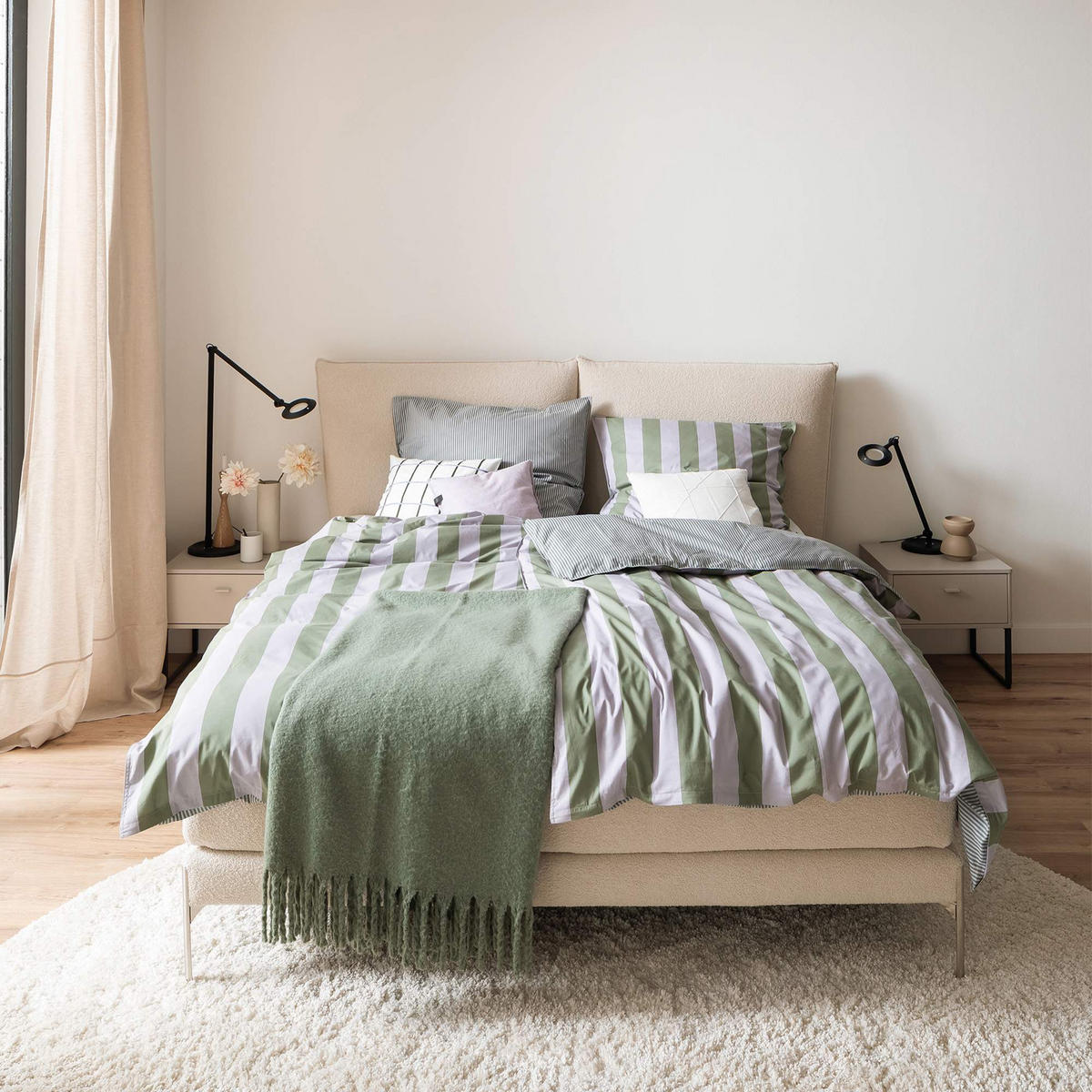 RENFORCÉ BETTWÄSCHE PANEL - Lila, Textil (140/200cm) - Schöner Wohnen