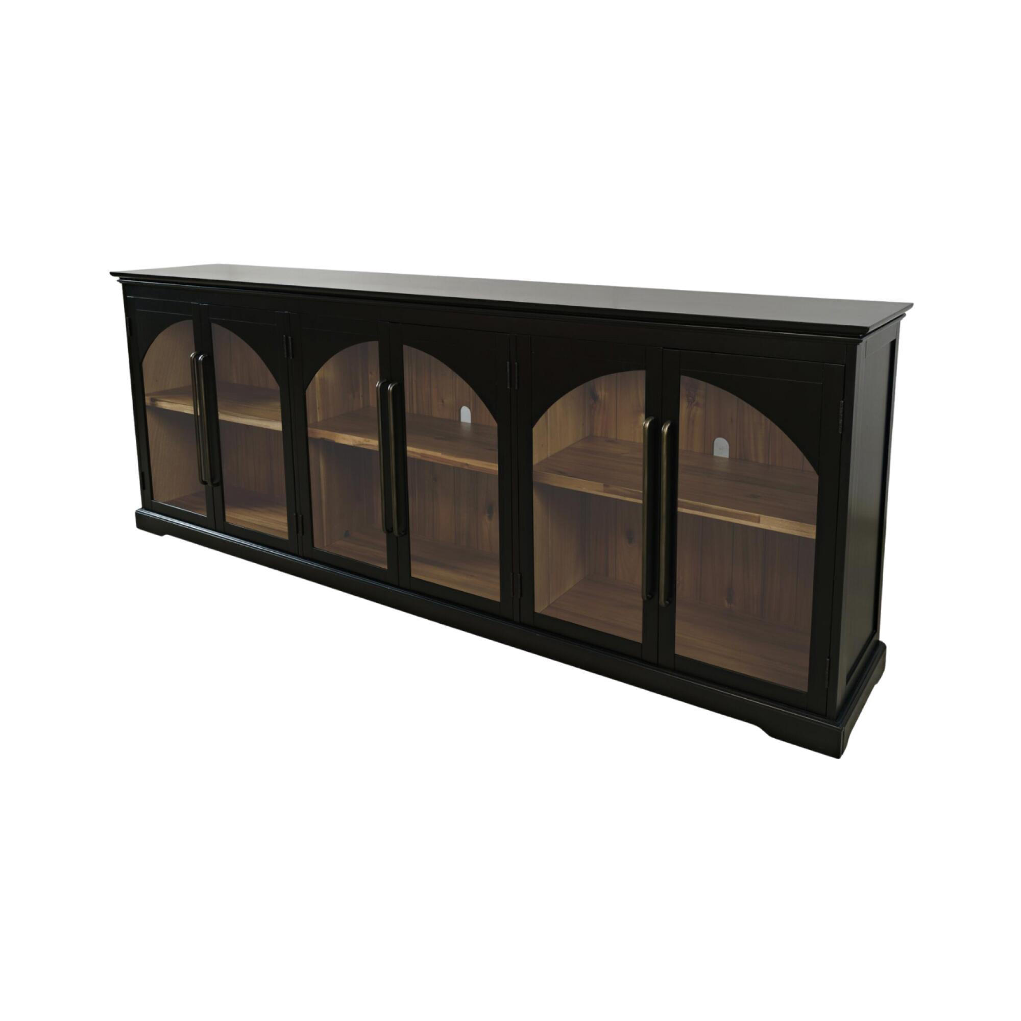 SIDEBOARD AVOLA Schwarz 244x43x92 cm - Schwarz, Holz (244/92/43cm) - FURNLUX