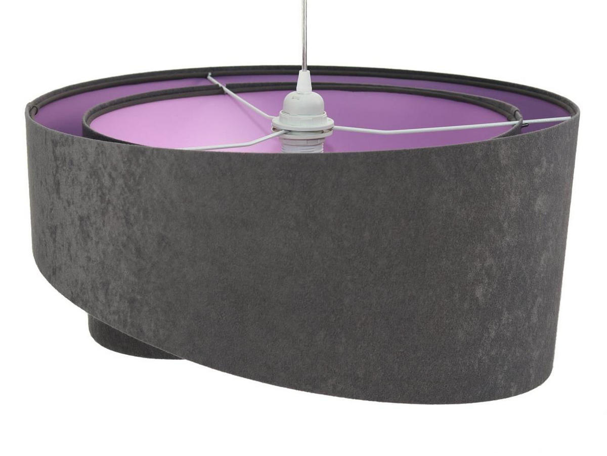 HÄNGELEUCHTE Grau 50/23 cm - Lila, Kunststoff (50/1.3/23cm) - ONZENO