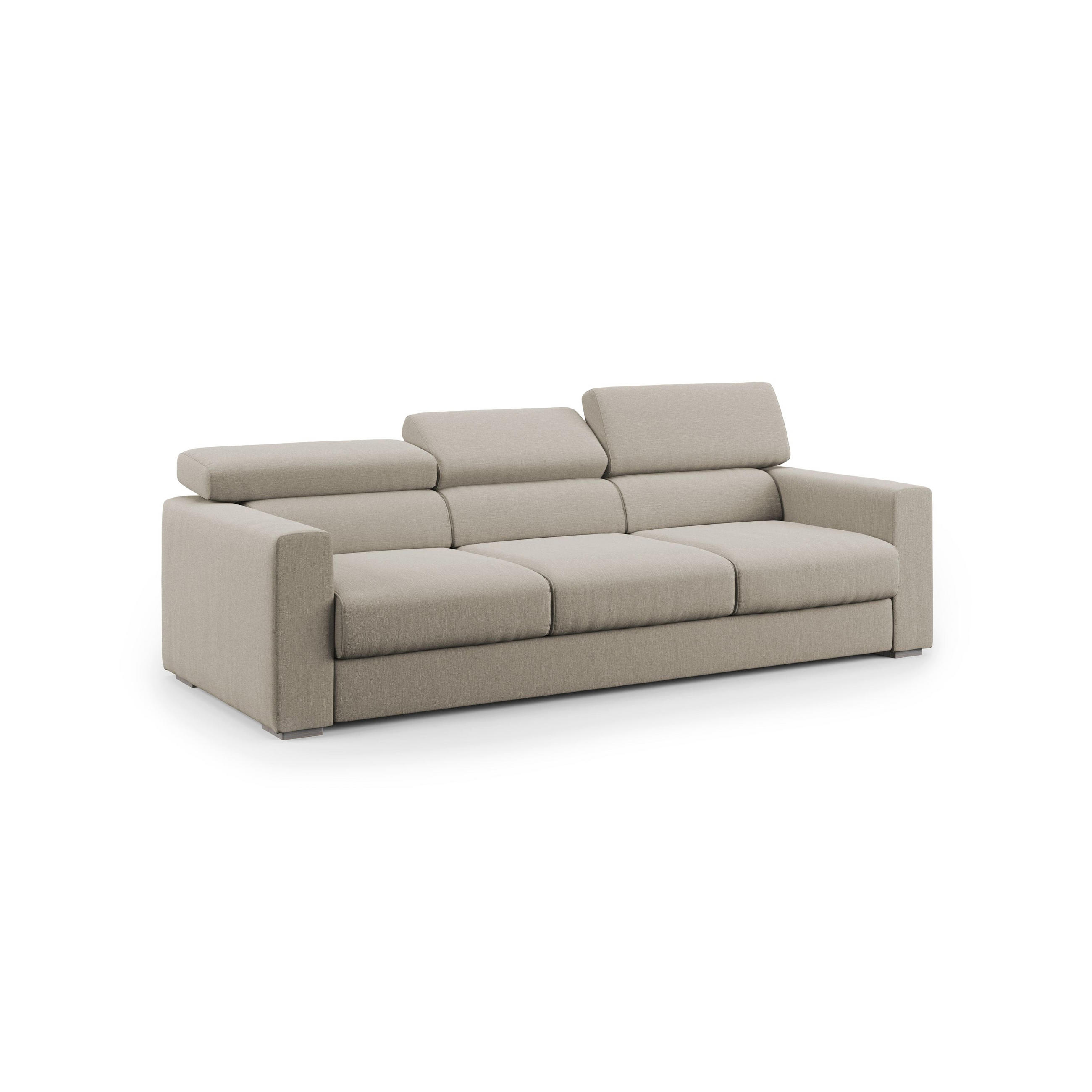 LINEARSOFA Dylan - Creme, Textil (240/74/100cm) - Divani.store