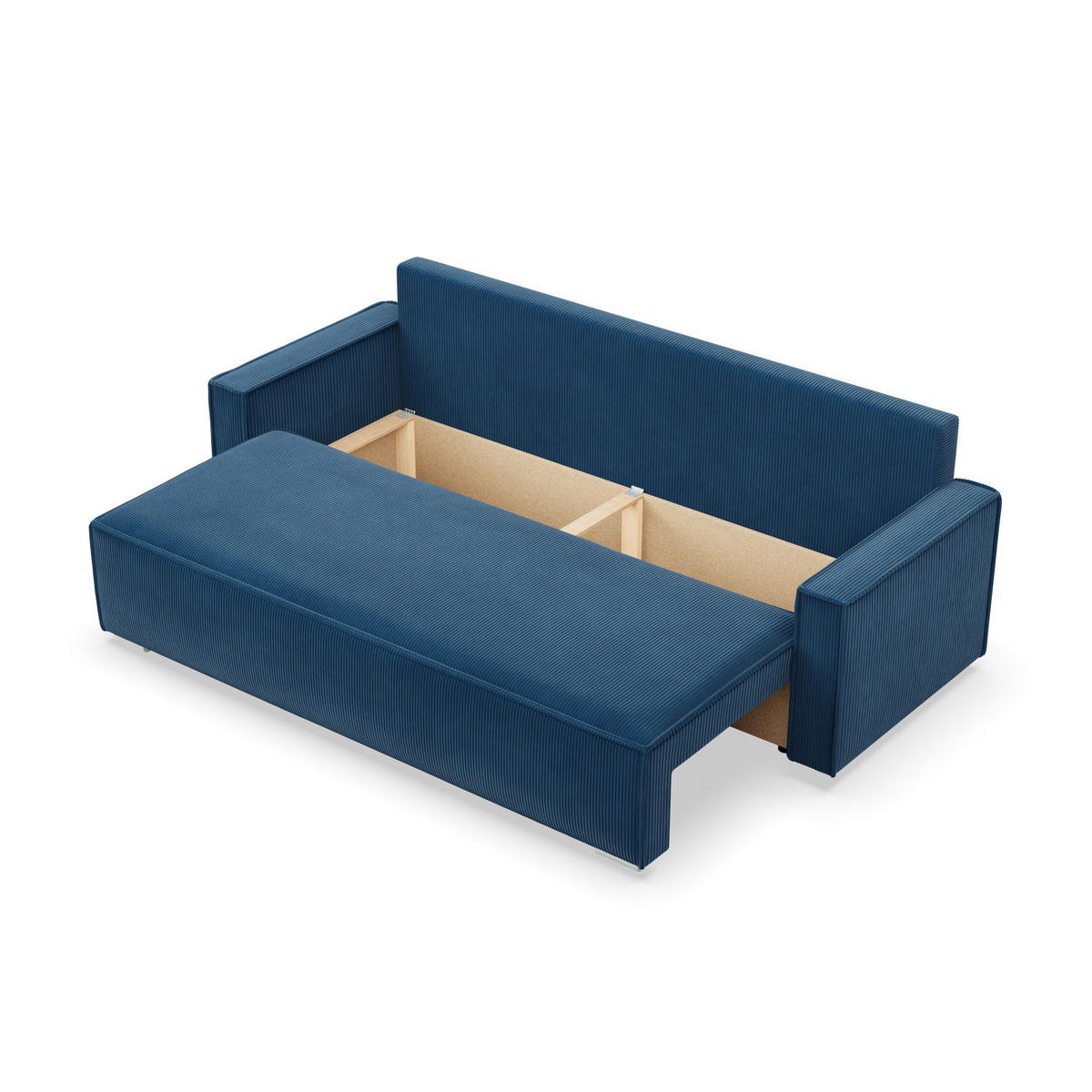 SOFA 3-SITZER MIT SCHLAFFUNKTION NOTO Dunkelblau - Dunkelblau, Textil (95/92/220cm) - Mebligo