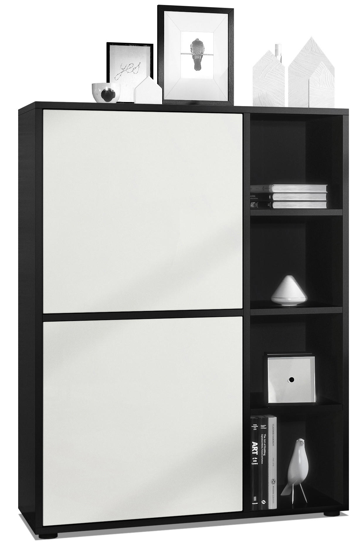 Vladon Highboard Weiß 79x105.5x35.5 cm