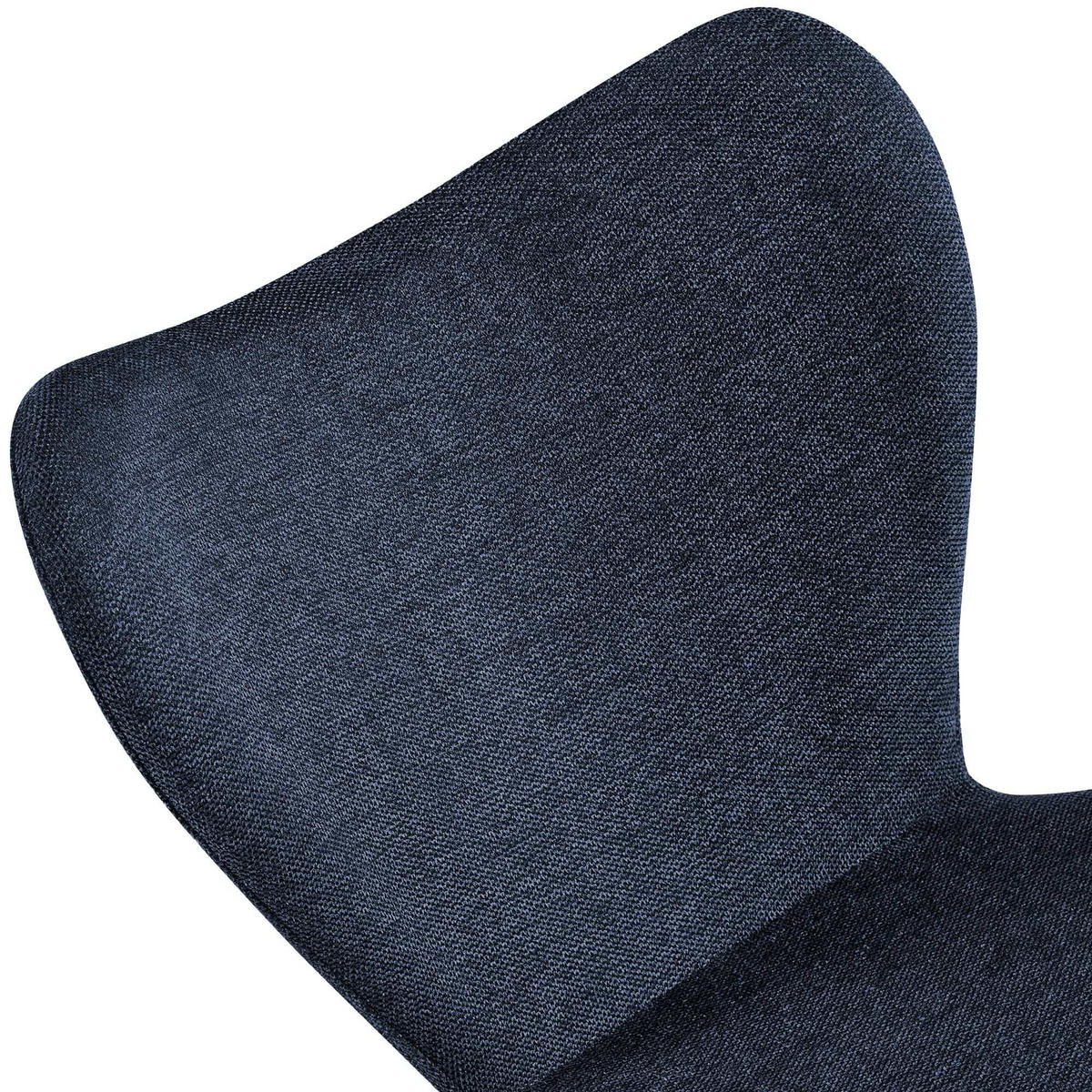 ESSZIMMERSTUHL Stoff Blau - Blau/Schwarz, Textil/Metall (50/80/58cm) - CLP