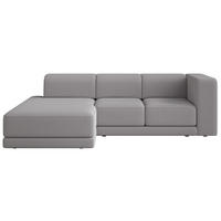ECKSOFA Novals L-Form, 4-Sitzer, links 278 cm - Schwarz/Grau, Holz/Kunststoff (278/168cm) - Selsey