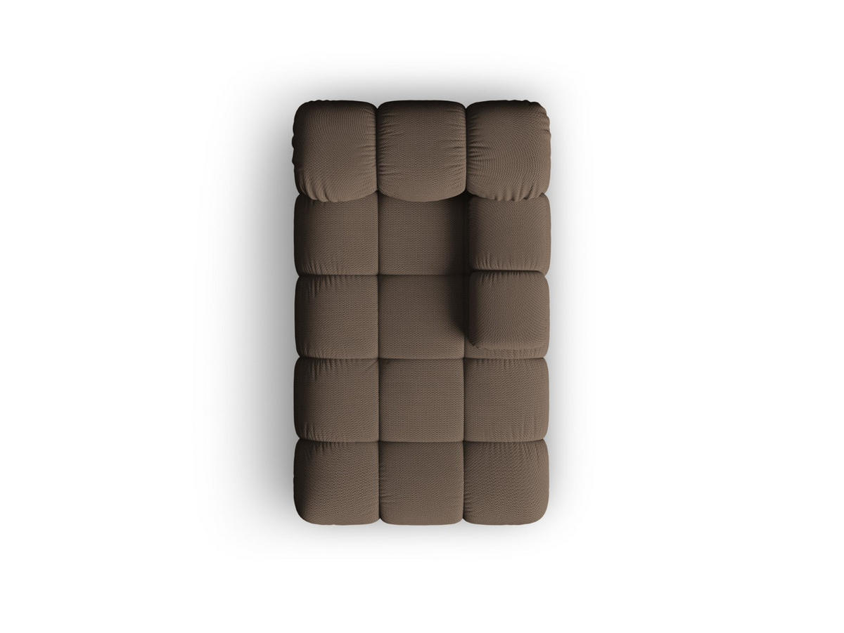CHAISELONGUE rechts Bellis aus 3D-Stoff braun - Braun, Textil (94/70/155cm) - Micadoni