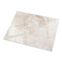 TISCHPLATTE 120x80 cm Marmorstruktur mit Textur - Creme, Glas (120/80/0.4cm) - TULUP