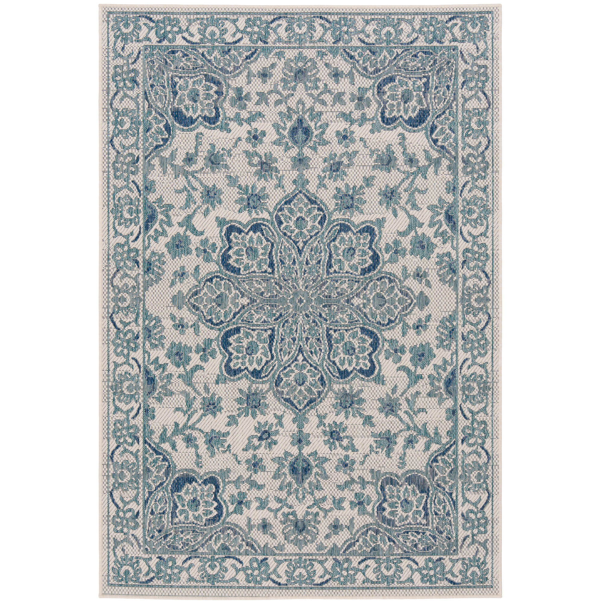 IN- UND OUTDOOR TEPPICH CARPETTO VINTAGE - Blau, Textil (200/285cm) - Pergamon
