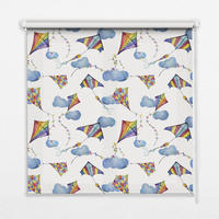 VNÚTORNÁ roleta - okenná roleta - roleta - 100x140 cm - Farebné šarkany - modrá, plast (100/140/0.5cm) - TULUP