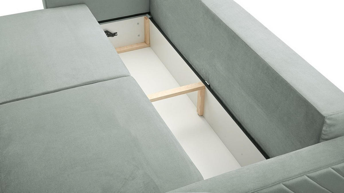 SCHLAFSOFA - California - Kronos 07 Schwarz - Schwarz, Holz (230/96/97cm) - Möblo