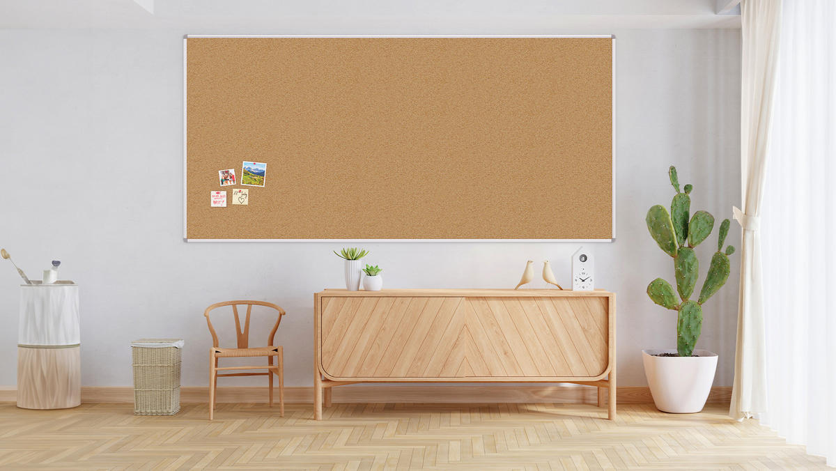 PINNWAND mit Alurahmen 250x120cm - Braun, Metall (250/120/1.6cm) - ALLboards