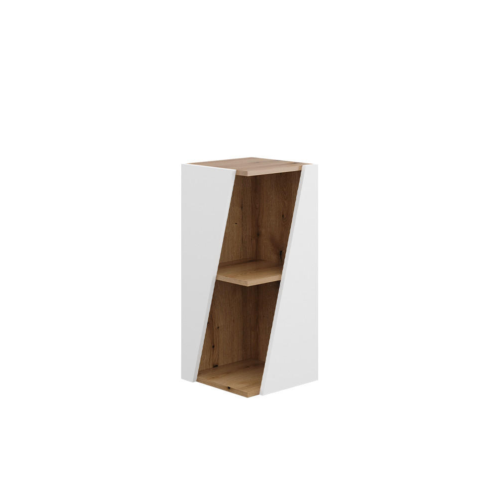 MIDISCHRANK Benno Weiß/Artisan 31.6 x 70.5 cm mit offenen Ablagen - Weiß, Holzwerkstoff (31.6/70.5/31.6cm) - Vicco