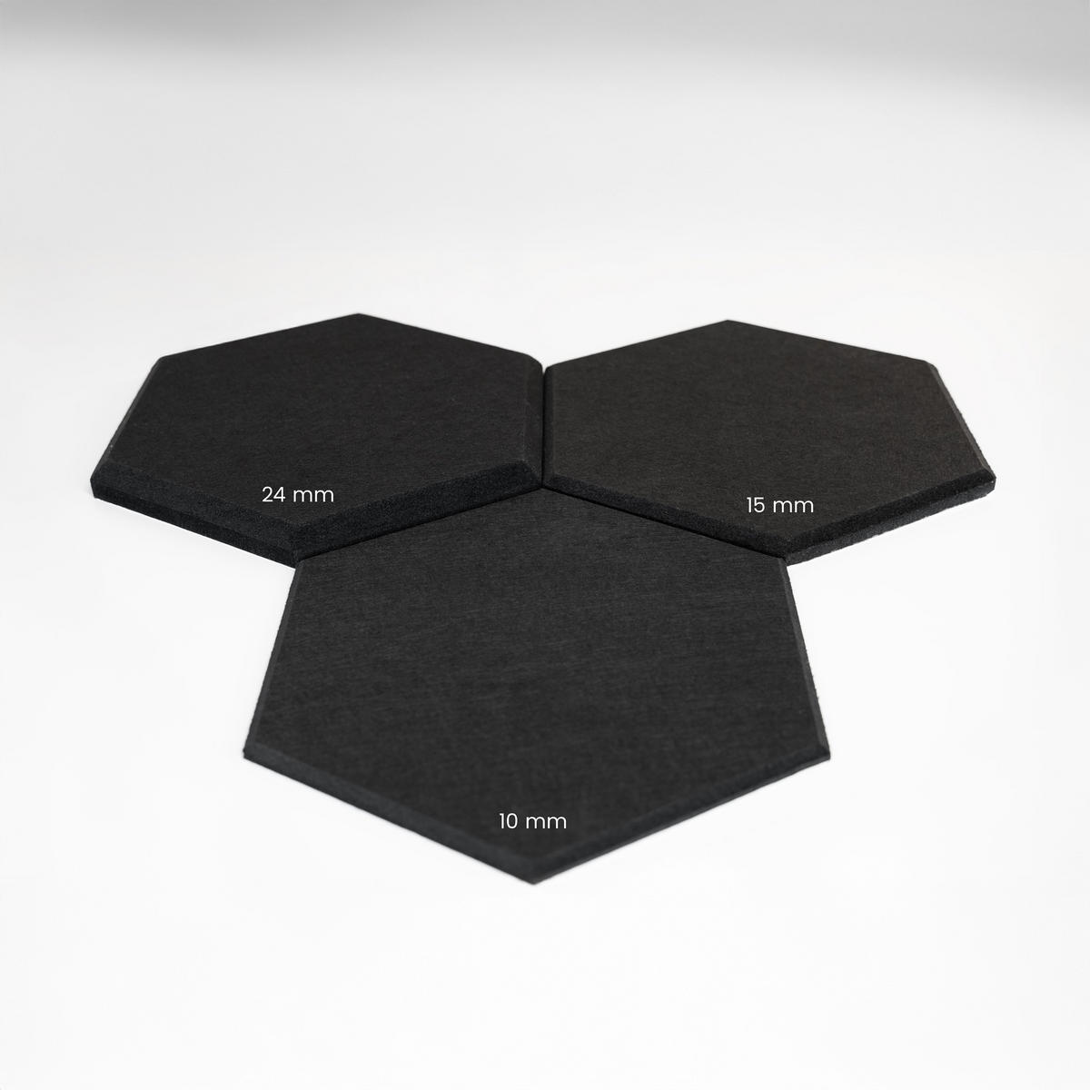 AKUSTIKPLATTEN HEXAGON SILENT - Schwarz, 5 - Schwarz, Kunststoff (35/30.3/1cm) - Home Deluxe